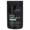 2 X Sports Research, Keto Omega with Wild Sockeye Salmon Oil, 120 Softgels
