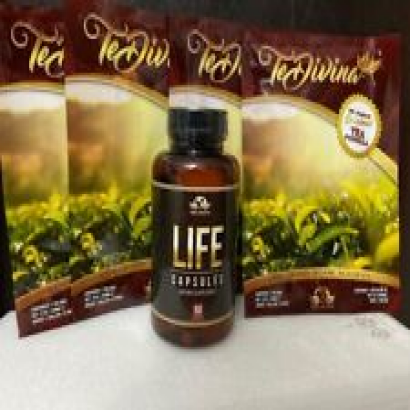 Detox Tea All Organic Healthy Cleansing Formula 4 Weeks Supply +LIFE Capsules