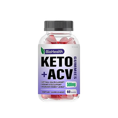 kivus Bio Health Keto Gummies - Bio Health Keto ACV Gummies (Single, 60 Gummies)