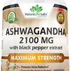 Organic Ashwagandha 2,100 Mg - 100 Vegan Capsules Pure Organic Ashwagandha Powde