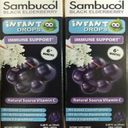 2 Pack: Sambucol Black Elderberry Infant Drops 0.68 fl oz Free Shipping