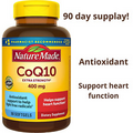 Nature Made CoQ10 400 mg Dietary Supplement for Heart Health Support 90 Softgel