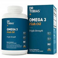 Dr Tobias Omega 3 Fish Oil Triple Strength 2000 MG 180 Softgels Burpless Non-GMO