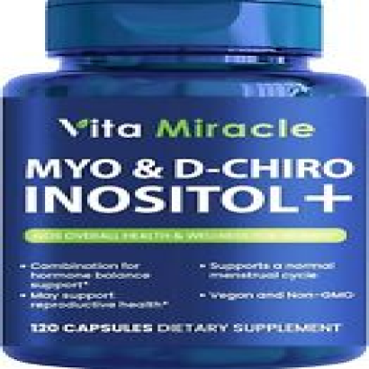 Inositol Supplement Myo-Inositol & D-Chiro Inositol Capsules 2000mg (120 Caps)