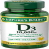 Nature's Bounty Vitamin D3 10000 IU Supplement Supports Bone Health Immune 72 Ct