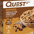 Quest Nutrition Dipped Chocolate Chip Cookie Dough Protein Bars, High...