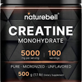NatureBell Creatine Monohydrate Powder 500 Grams, 5000mg Per Serving, Pure...