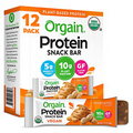 Orgain Organic Plant Based Protein Bar, Peanut Butter - 10g of Protein,...
