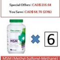 180 C MSM (Methyl-Sulfonyl-Methane) 1000 mg - Organika