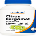 Nutricost Citrus Bergamot Capsules 1,200Mg, 120 Capsules - 25:1 Bergamot Extract