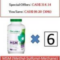 360 C MSM (Methyl-Sulfonyl-Methane) 1000 mg - Organika