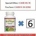 30 S Oregano of Oil 180 mg minimum 80 % carvacrol - Natural Factors