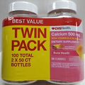 CVS Health Twin Pack Calcium 500mg Bone Health 50gummies Each Exp 4/25