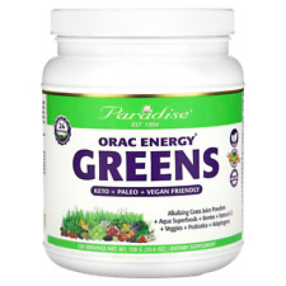 Paradise Herbs ORAC-ENERGY GREENS Antioxidant Keto Vegan Superfood 120 Servings