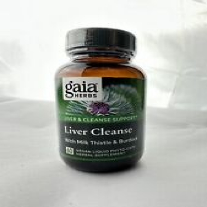 Exp 5/24 Gaia Herbs Liver Cleanse Milk Thistle 60 Vegan Liquid Phyto Caps