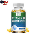 120 Capsules Vitamin B Complex B1,B3,B2,B5,B6,B7,B9,B12, Immune Support Pills