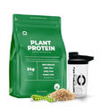 Pure-Product Australia Vegan Protein - Pea and Rice Protein Isolate Powder - Unflavoured - 4.4 lb with Glass Shaker Glass Shaker