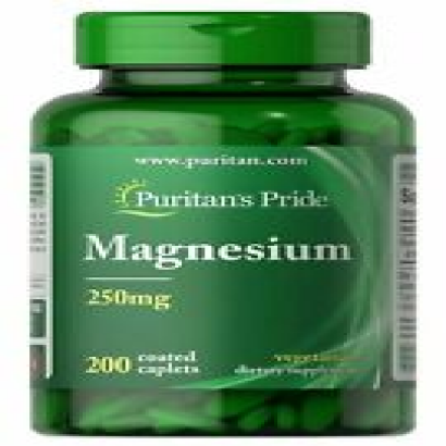 Magnesium 250 mg 200 Caplet, Magnesium 250 mg Best for Muscle Heart Bone Support