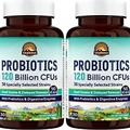 VITALITOWN Probiotics 120 Billion CFUs, 36 Strains, with Prebiotics, 60-CT, 2-PK