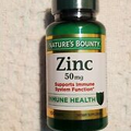Nature's Bounty Zinc 50mg 100ct Dietary Supplement Immune health