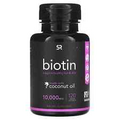 2 X Sports Research, Biotin with Coconut Oil, 10,000 mcg, 120 Veggie Softgels