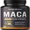 Natgrown Organic Maca Root Powder Capsules 1500 Mg with Black + Red + Yellow Per