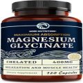 Magnesium Glycinate 400mg | Chelated Bisglycinate for Muscle Relaxation, Bones,