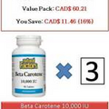 90 T Beta Carotene 10,000 IU / antioxidant - Natural Factors