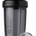 Shaker Bottle Mixer Blender Protein Shakes Pre-Workout Smoothie Drink 20oz Black