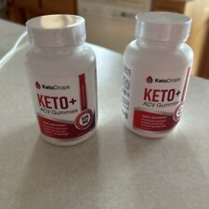 Keto Drops Weight Loss Support Supplement Keto ACV Gummies 525 mg 2 Bottles NEW