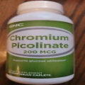 GNC Chromium Picolinate 200mcg 180 Vegetarian Caplets EX: 10/2023