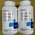 2 New GNC Calcium Citrate - 180 Caplets/45 Days Each Bottle