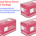 3 x 20 Tea bags TEA TONIC Berry Green Tea  ( 60 bags in total )