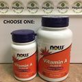 CHOOSE ONE: NOW Vitamin A 25,000 IU 100 OR 250 Softgels - Essential Nutrition