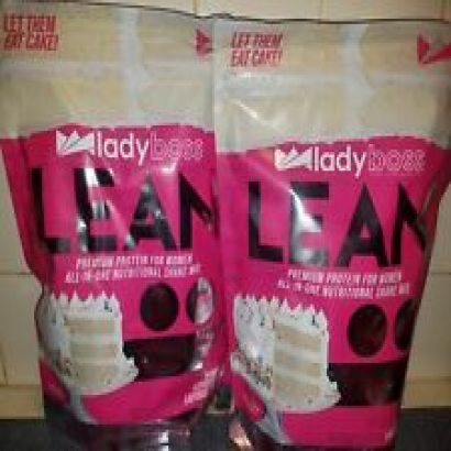 Lady Boss Lean Protein Powder - Vanilla Cake NEW 1.9lb bag 30 serv - 2 Bags!
