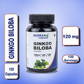Rudraa Forever Ginkgo Biloba 120mg, 120 Capsules - Gluten Free & Non-GMO FFS
