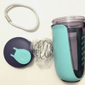 PLASTIC CUP shaker bottle 20oz with ergonomic grip and carrying string