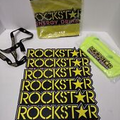 Rockstar Energy Drink Ads Lot-Blowup Can, Fanny Pack, 6 Bumper Stickers, Lanyard