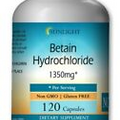 BETAINE HCL hydrochloride hcl digestive enzyme - 120 Capsules by Sunlight