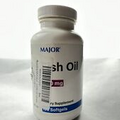 Exp 6/25 Major Fish Oil 1000 mg (EPA 180 mg/DHA 120 mg) 100 Softgels