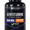 Benfotiamine 300mg | 200 Capsules | Fat Soluble Thiamine Vitamin B1 | Support...