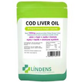 Lindens Cod Liver Oil 1000mg 3-PACK 270 Capsules with Vitamin A & D Best Quality