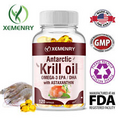 Antarctic Krill Oil 2000mg- Omega-3 EPA, DHA, Astaxanthin - Brain & Heart Health