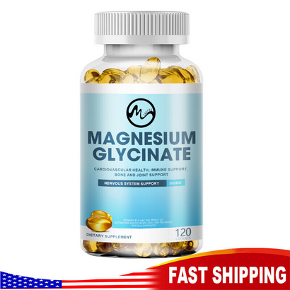 500MG Magnesium Glycinate High Absorption,Improved Sleep,Stress & Anxiety Relief