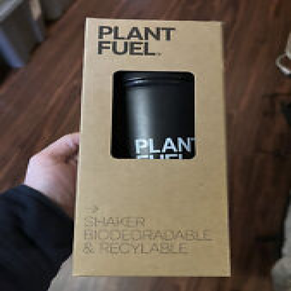 Plant Fuel Shaker Bottle Black 20oz BPA free Biodegradable and Recyclable