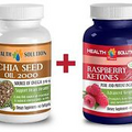 Chia Seed Oil 2000mg Omega 3-6-9 + Raspberry Ketones Lean 1+1 Bottle