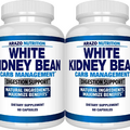 2 Bottles WHITE KIDNEY BEAN Carb Block Weight Support 60 ct Each ARAZO NUTRITION