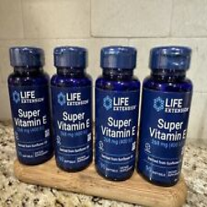 Life Extension Super Vitamin E  268 mg (400 IU)  LOT 4x90 softgels Supplement
