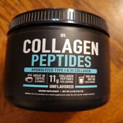 Sports Research Collagen Peptides Hydrolyzed Type I & III Unflavored 3.9 oz NEW