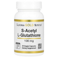 California Gold Nutrition S-Acetyl L-Glutathione, 100 mg, 30 Veggie Capsules
